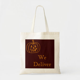 Halloween Trick or Treat We Deliver Pumpkin Tote Bag