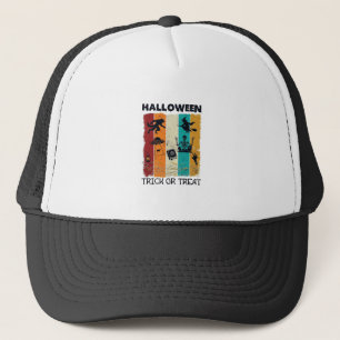 Halloween Trick Or Treat Werewolf Witch Skeleton U Trucker Hat
