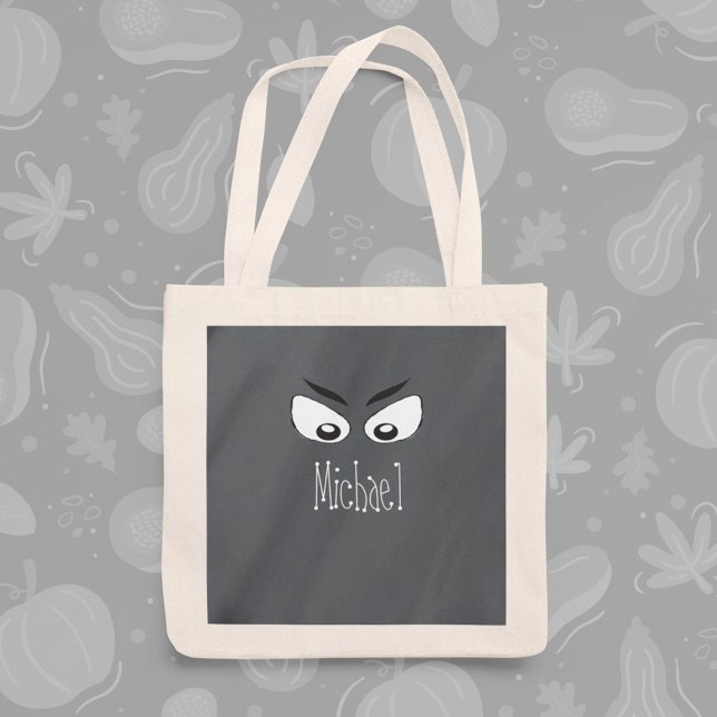 Halloween Trick Or Treat Whimsical Spooky Ghost  Tote Bag (Whimsical Halloween ghost trick or treat tote bag with cute spooky design.)