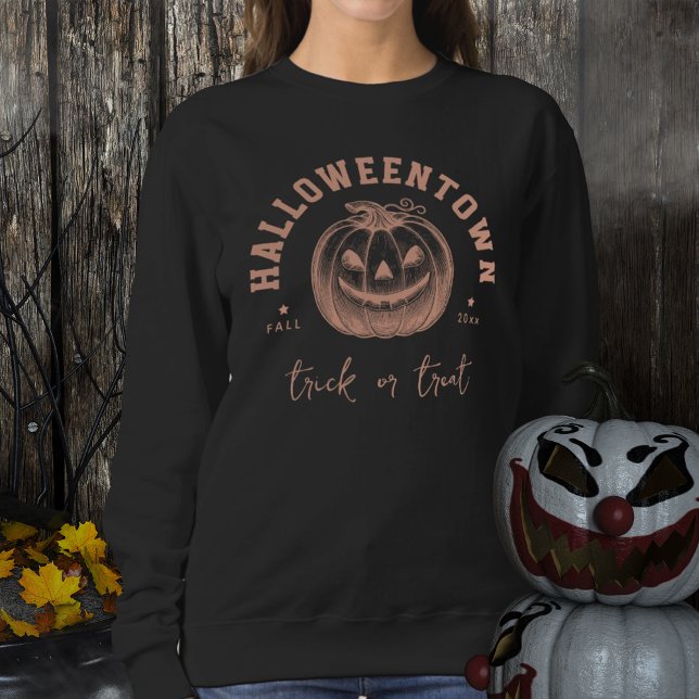 Halloween Trick or Treat Wicked Orange Pumpkin Sweatshirt (Creator Uploaded)