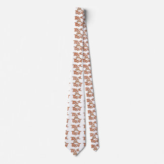 Halloween Trick or Treat Words Tie