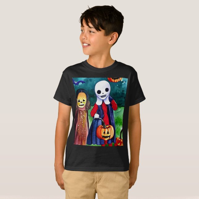 Halloween Trick or Treaters T-Shirt (Front Full)