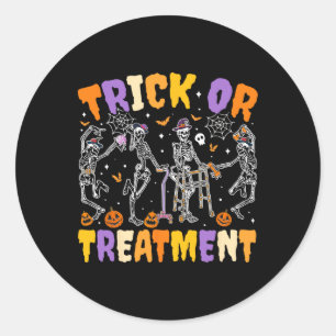 Halloween Trick Or Treatment Pt Physical Therapy T Classic Round Sticker