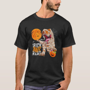 Halloween Trick Rawr Treat T Rex Dinosaur Mummy Bo T-Shirt