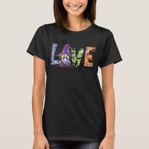 Halloween Trick Treat Love Halloween Gnome Pattern T-Shirt
