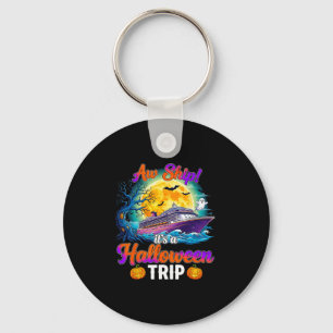 Halloween Trip Funny Cruise Squad Family Vacation Key Ring