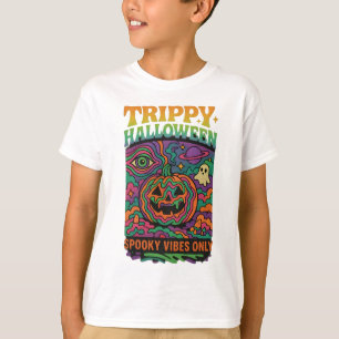 Halloween Trippy Full Color Retro Clothes Unisex T-Shirt