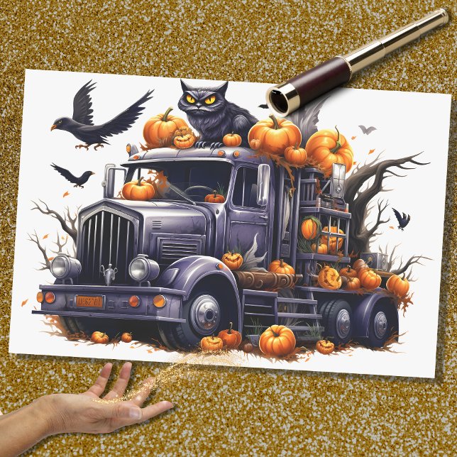 Halloween Truck 3 Decoupage Paper (Creator Uploaded)