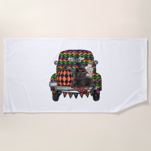 Halloween Truck    Beach Towel