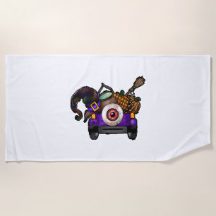 Halloween Truck      Beach Towel