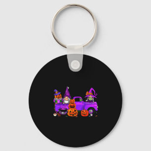 Halloween Truck Gnome Witch Pumpkin Boo Ghost Funn Key Ring