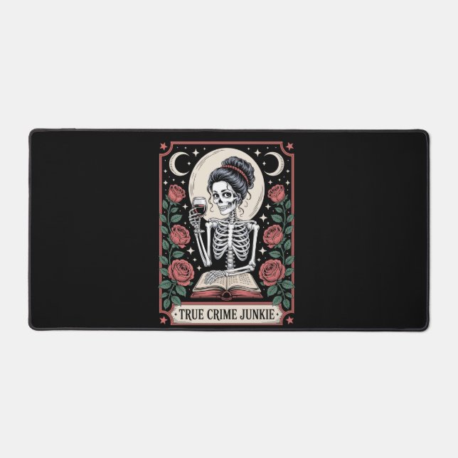Halloween True Crime Junkie Tarot Card Desk Mat (Front)
