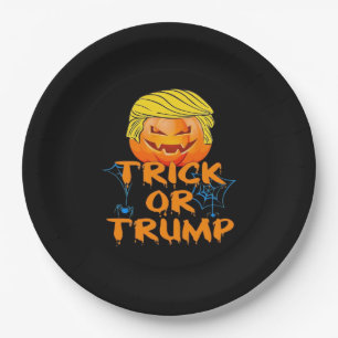 Halloween Trumpkin Classic Paper Plate