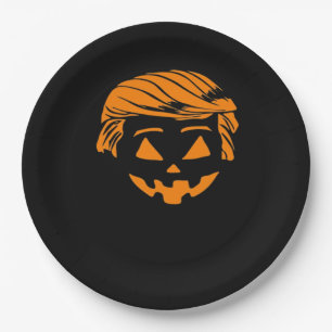 Halloween Trumpkin Costume Paper Plate