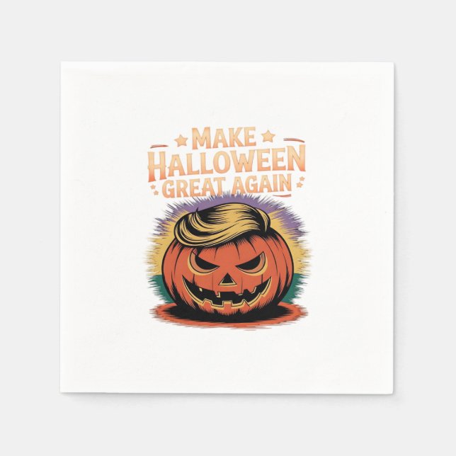 Halloween Trumpkin Design Napkin (Front)