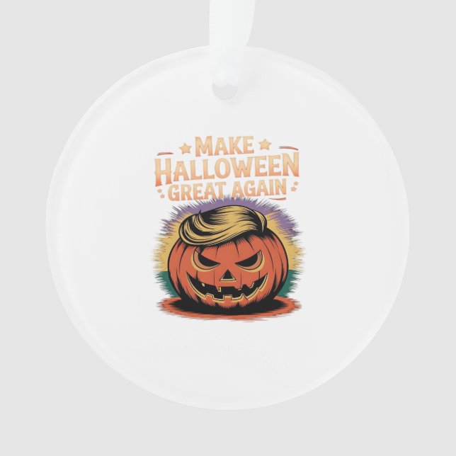 Halloween Trumpkin Design Ornament (Front)