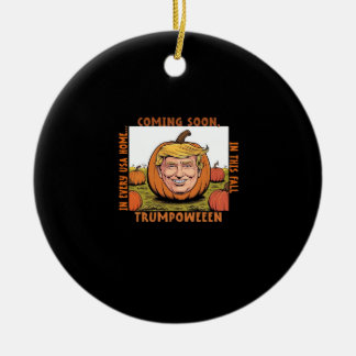 Halloween - Trumpkin Election Classic Ceramic Tree Decoration