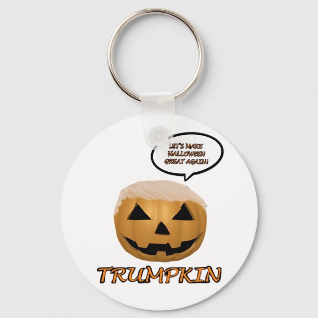 Halloween Trumpkin Fitted Key Ring (Front)