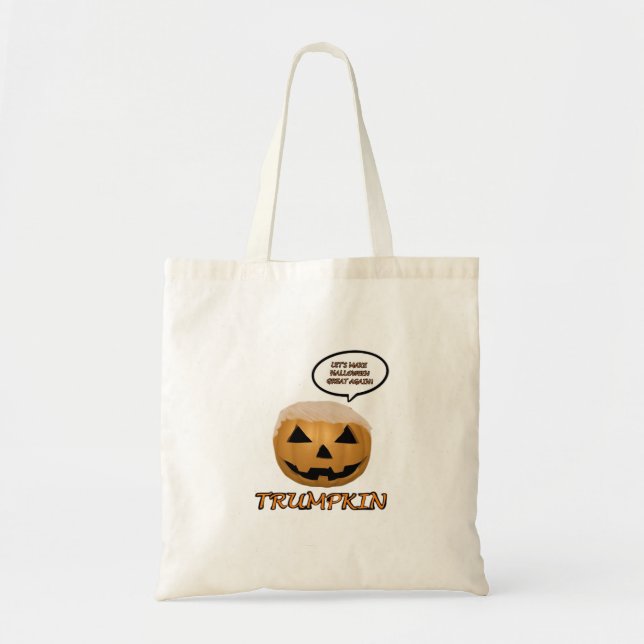 Halloween Trumpkin Fitted Tote Bag (Front)