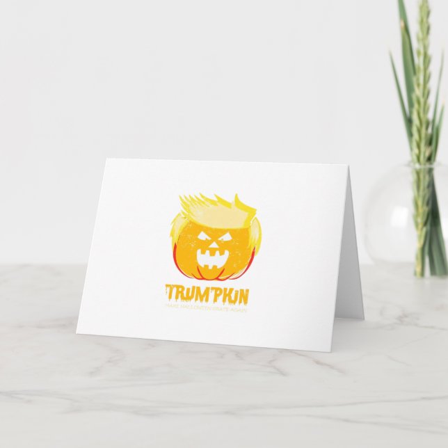 Halloween Trumpkin Funny Card (Front)