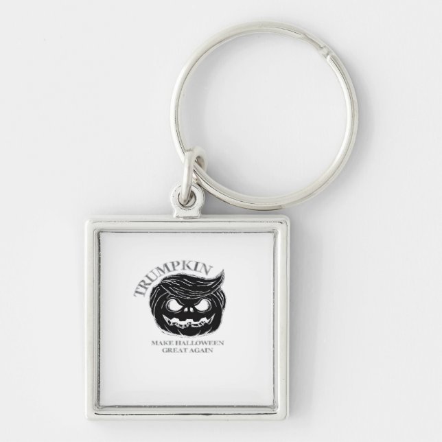 Halloween Trumpkin  Funny & Cute Halloween Costume Key Ring (Front)