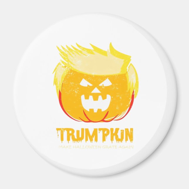 Halloween Trumpkin Funny Magnet (Front)