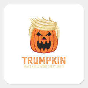Halloween Trumpkin Funny – Spooky Parody Slogan Square Sticker