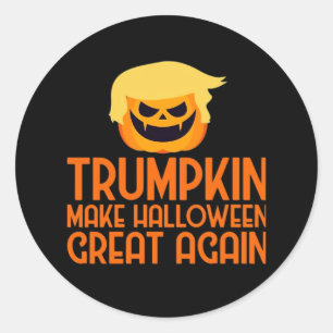 Halloween Trumpkin Make Halloween Great Again Classic Round Sticker