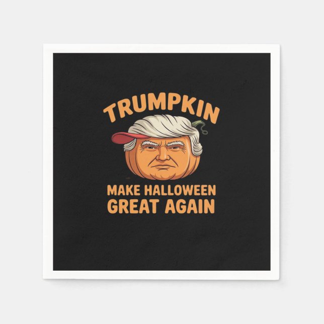 Halloween Trumpkin Make Halloween Great Again Funn Napkin (Front)