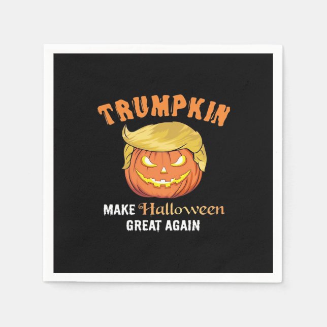 Halloween Trumpkin - Make Halloween Great Again  Napkin (Front)