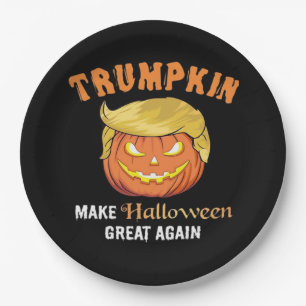 Halloween Trumpkin - Make Halloween Great Again  Paper Plate