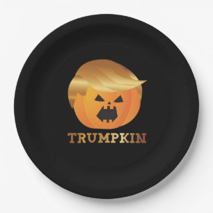 Halloween Trumpkin Paper Plate