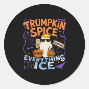 Halloween Trumpkin Sce And Everything Ice Pumpkin Classic Round Sticker