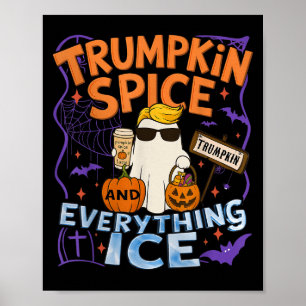 Halloween Trumpkin Sce And Everything Ice Pumpkin Poster