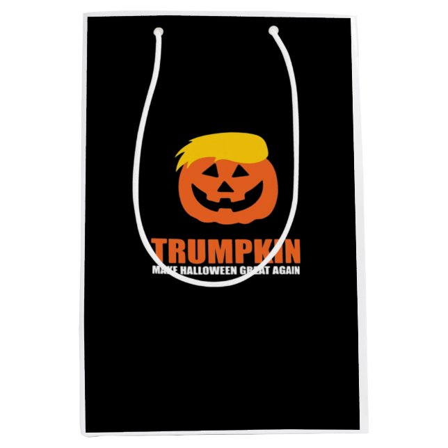 Halloween Trumpkin V2 Medium Gift Bag (Front)