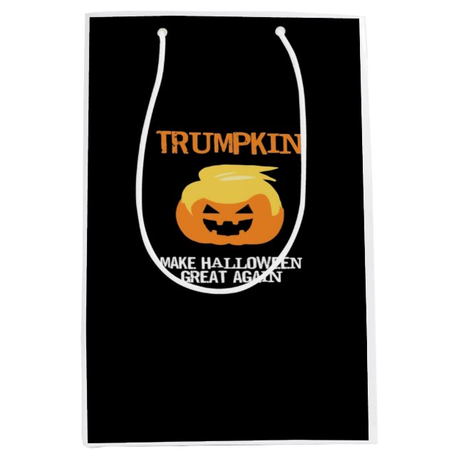Halloween Trumpkin V3 Medium Gift Bag (Front)