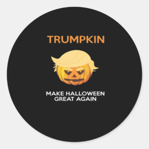 Halloween Trumpkin V4 Classic Round Sticker