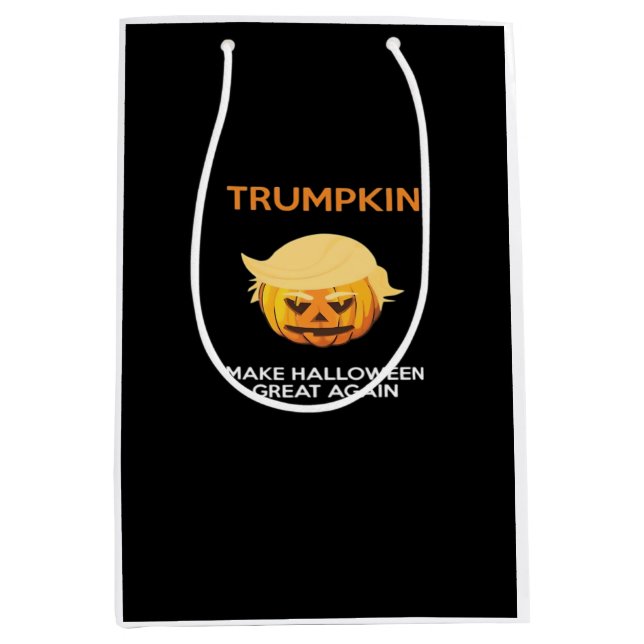 Halloween Trumpkin V4 Medium Gift Bag (Front)