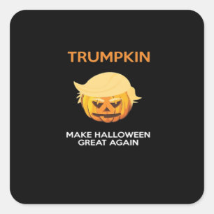 Halloween Trumpkin V4 Square Sticker