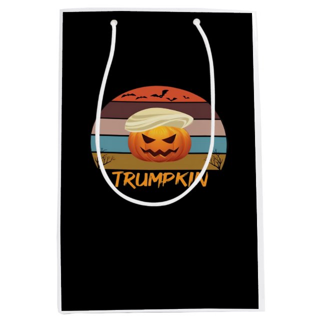 Halloween Trumpkin Vintage Us Medium Gift Bag (Front)