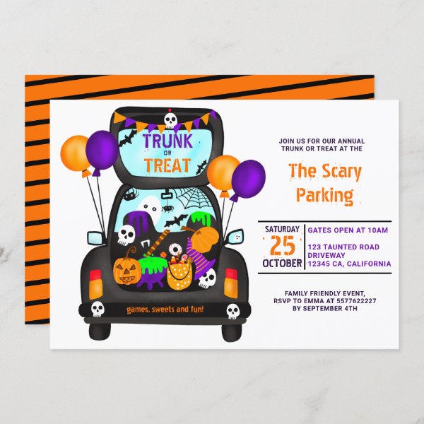 For A Trunk Party Invitations | Zazzle NZ