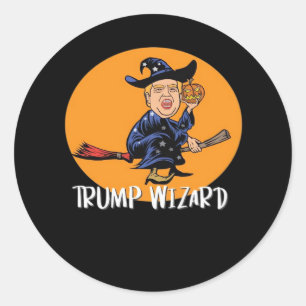 Halloween Ttrump Wizard Funny Classic Classic Round Sticker