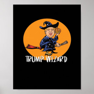 Halloween Ttrump Wizard Funny Classic Poster