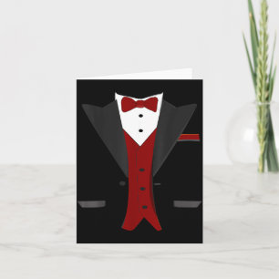Halloween Tuxedo Costume - Funny Suit Wedding Card