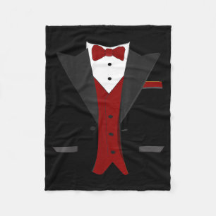 Halloween Tuxedo Costume - Funny Suit Wedding Fleece Blanket