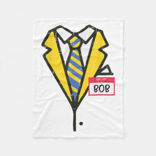 Halloween Tuxedo Hello My Name Bob Costume Boys Ki Fleece Blanket
