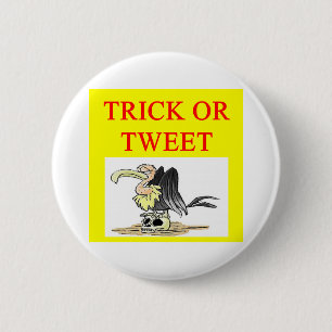 halloween twitter tweet joke 6 cm round badge