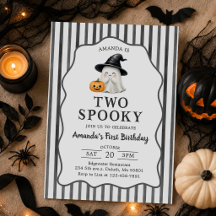 Halloween Two Spooky 2nd Birthday Invitation