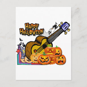 Halloween Ukulele Postcard