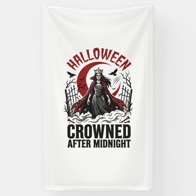 Halloween Undead Queen Midnight Rising Banner (Vertical)